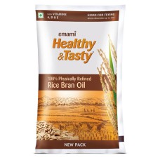 Emami Healthy & Tasty Rice Bran Oil, 1 Ltr Pouch