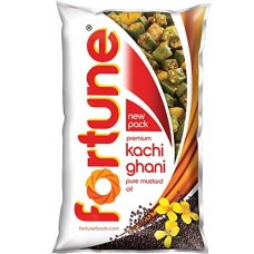 Fortune Premium Kachi Ghani Pure Mustard Oil, 1 Ltr Pouch